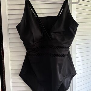 Ruby Ribbon New without tags size 16 black bathing suit